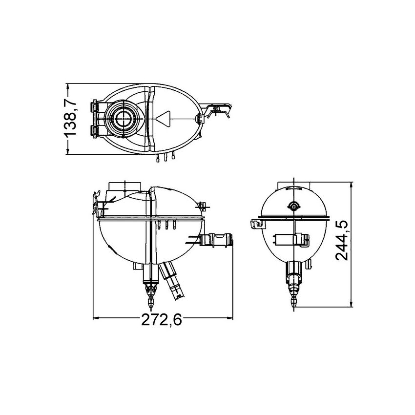 BEHR CRT 209 000S Engine Coolant Reservoir