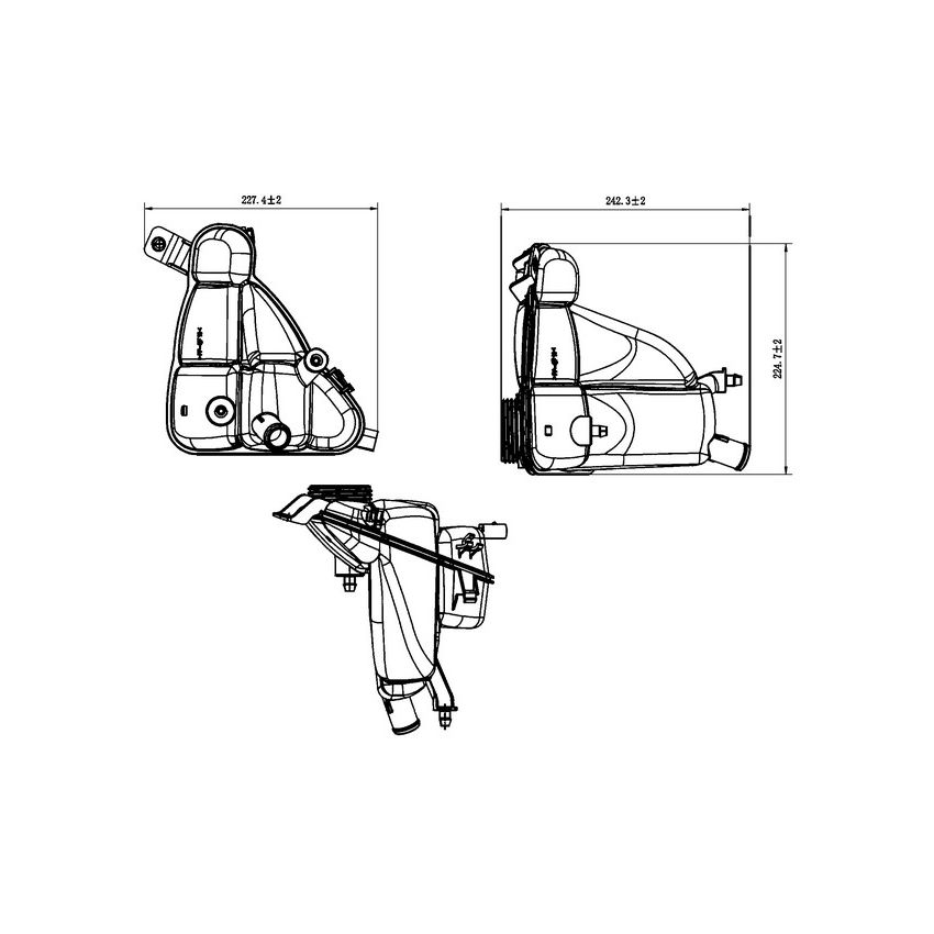 BEHR CRT 222 000S Engine Coolant Reservoir
