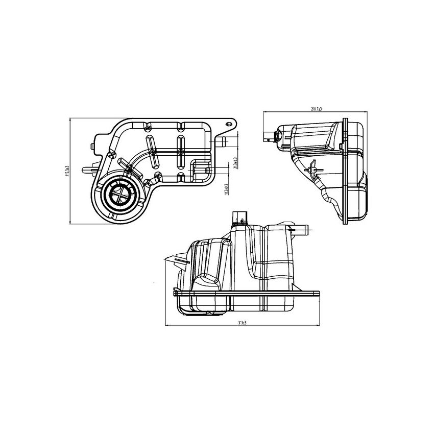 BEHR CRT 232 000S Engine Coolant Reservoir