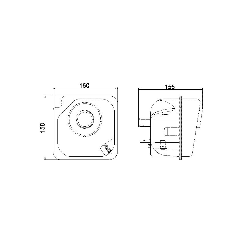BEHR CRT 28 000S Engine Coolant Reservoir
