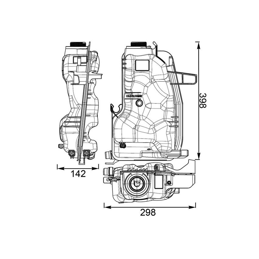 BEHR CRT 76 000S Engine Coolant Reservoir