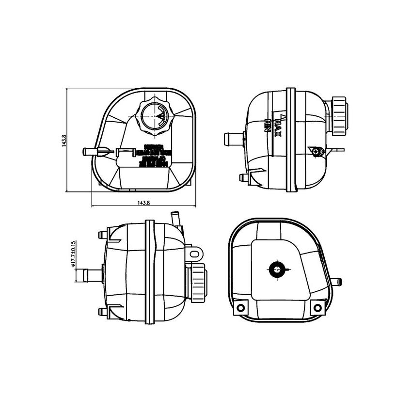 BEHR CRT 85 000S Engine Coolant Reservoir