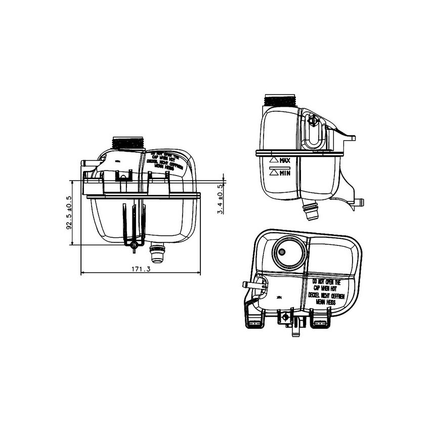 BEHR CRT 87 000S Engine Coolant Reservoir