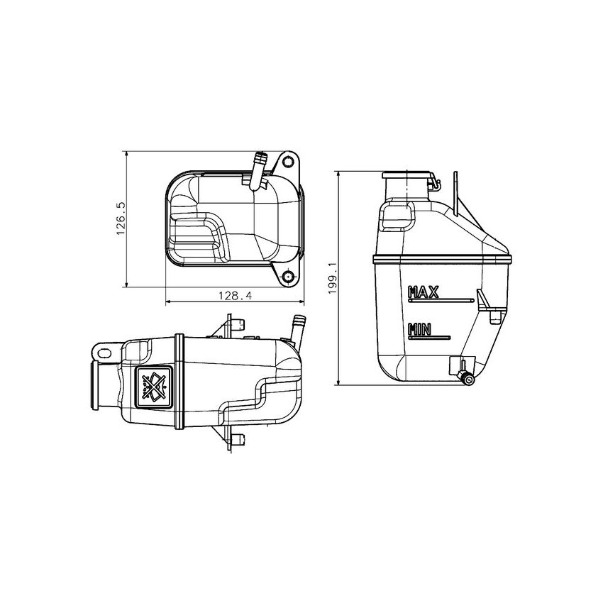 BEHR CRT 88 000S Engine Coolant Reservoir