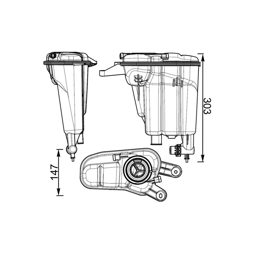 BEHR CRT 95 000S Engine Coolant Reservoir