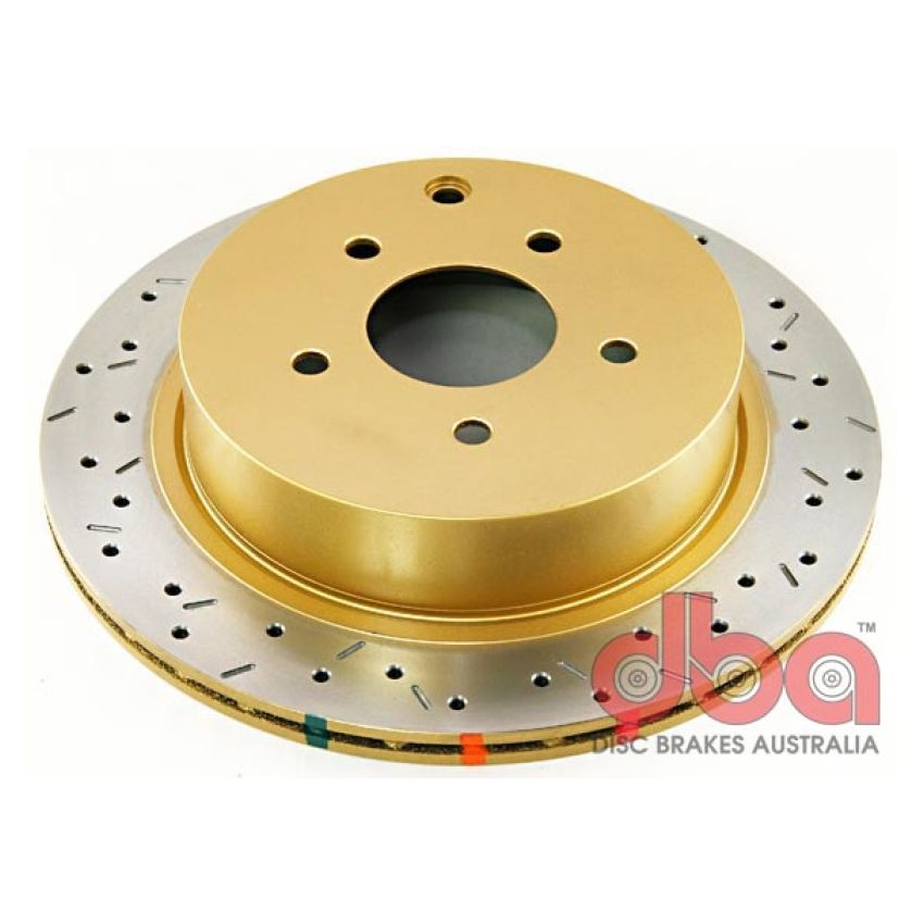 DBA 7/05+ Nissan Murano / 03-06 Infiniti FX35/FX45 Rear Cross Drilled & Slotted 4000 Series