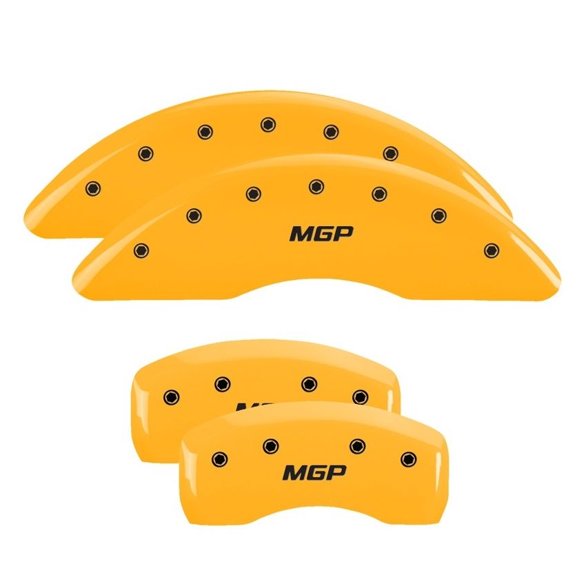 MGP 37022SMGPYL 4 Caliper Covers Engraved Front & Rear  Yellow finish black ch