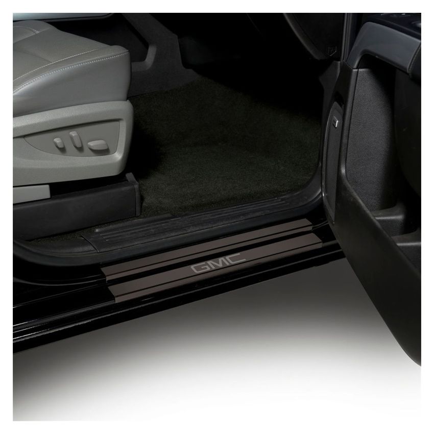 Putco 95173BPGM-2 14-18 GMC Sierra LD - Crew Cab w/ GMC Etching (8pcs) Black Platinum Door Sills