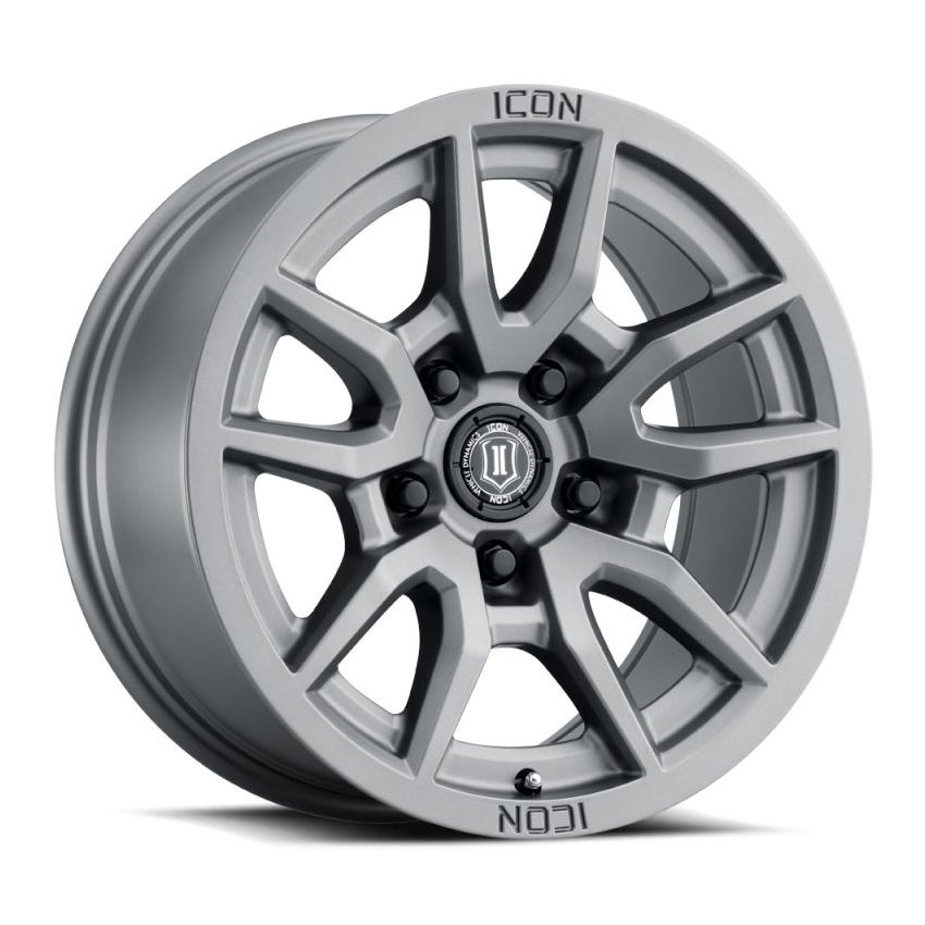ICON 2617855557TT Vector 5 17x8.5 5x150 25mm Offset 5.75in BS 110.1mm Bore Titanium Wheel