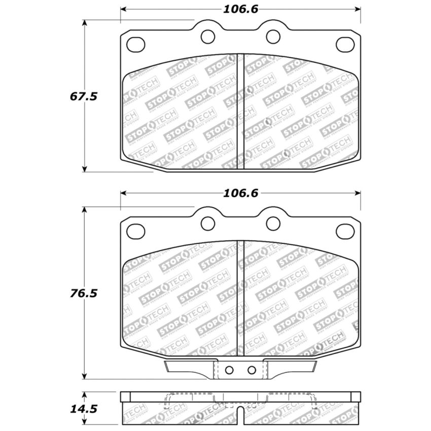 Stoptech 309.03310 Performance 89-95 Mazda RX7 Front Brake Pads