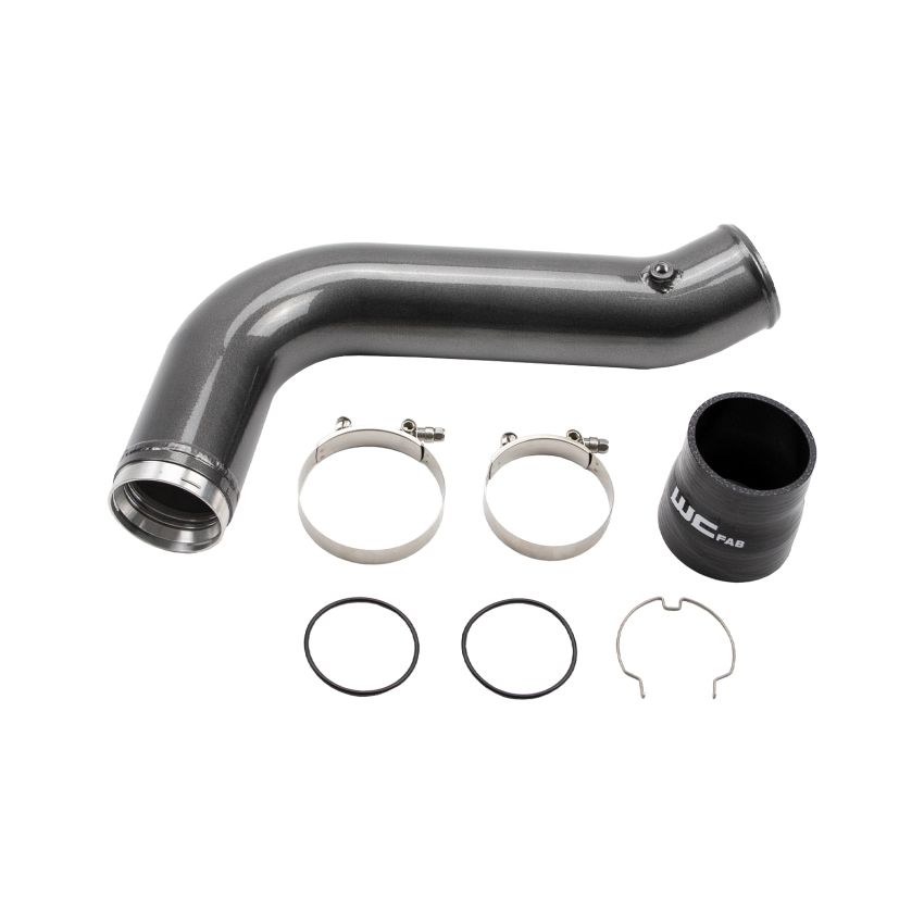 Wehrli 17-19 Chevrolet 6.6L L5P Duramax Passenger Side 3.5in Intercooler Pipe - WCFab Grey