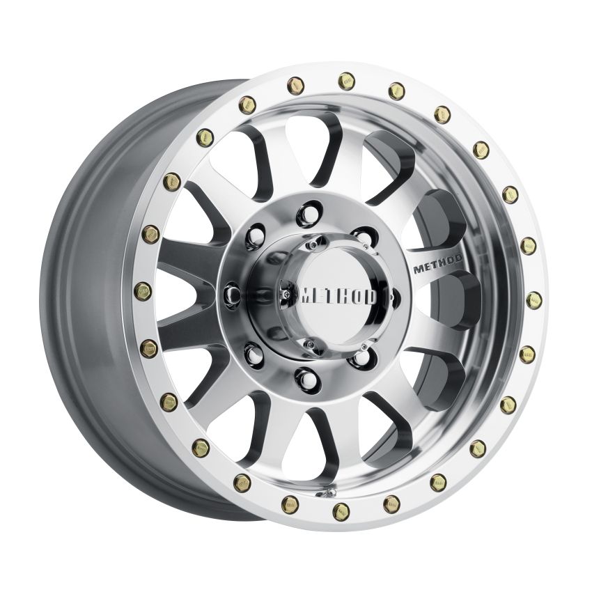 Method Wheels MR30478580300 Method MR304 Double Standard 17x8.5 0mm Offset 8x6.5 130.81mm CB Machined/Clear Coat Wheel