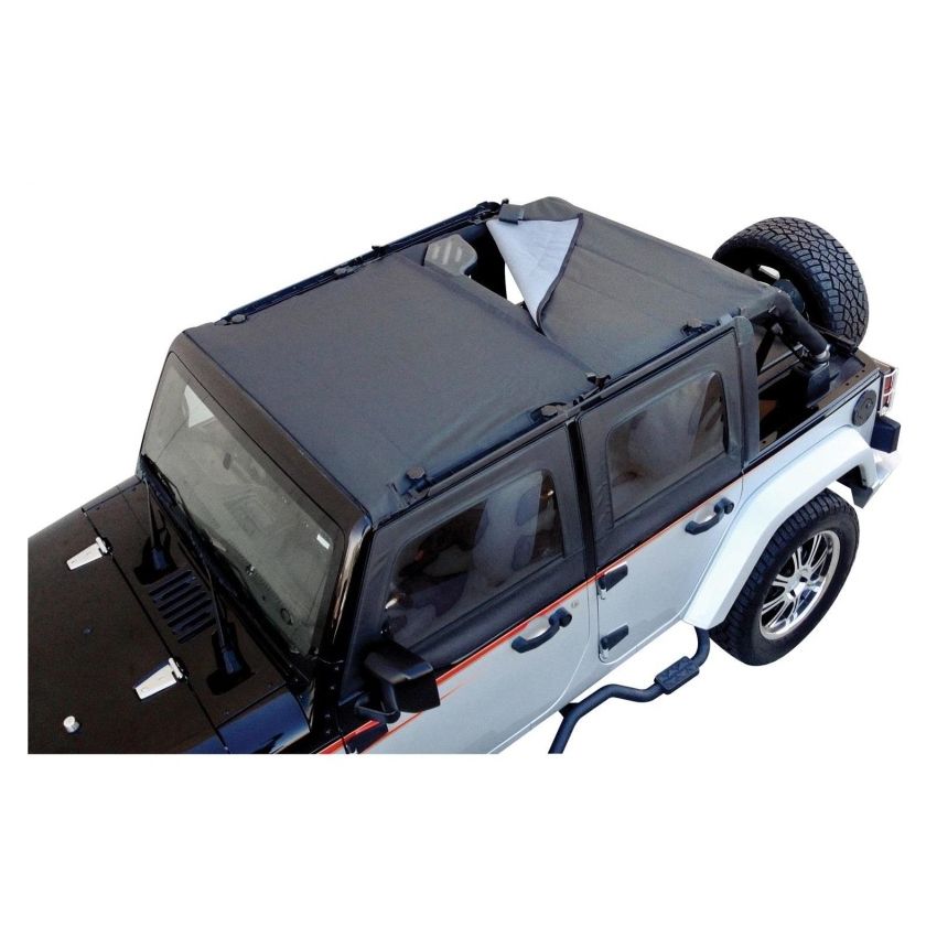 Rampage 2007-2018 Jeep Wrangler(JK) Combo Sun Brief/Safari Top - Black Diamond