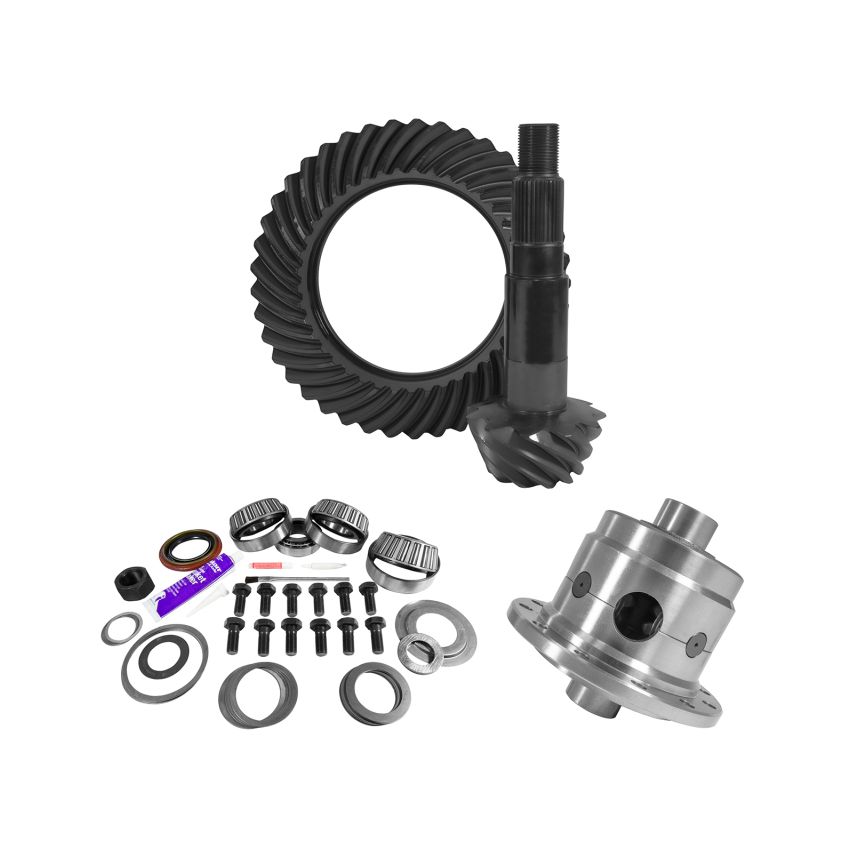 Yukon Gear & Axle YGK2169 Yukon 11.25in Dana 80 4.56 Rear Ring & Pinion Install Kit 35 Spline Positraction 4.125in BRG