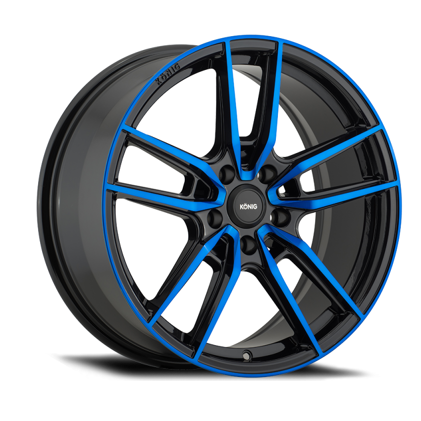 Konig Myth 16x7.5 5x114.3 ET43 Gloss Black w/ Blue Tinted Clearcoat