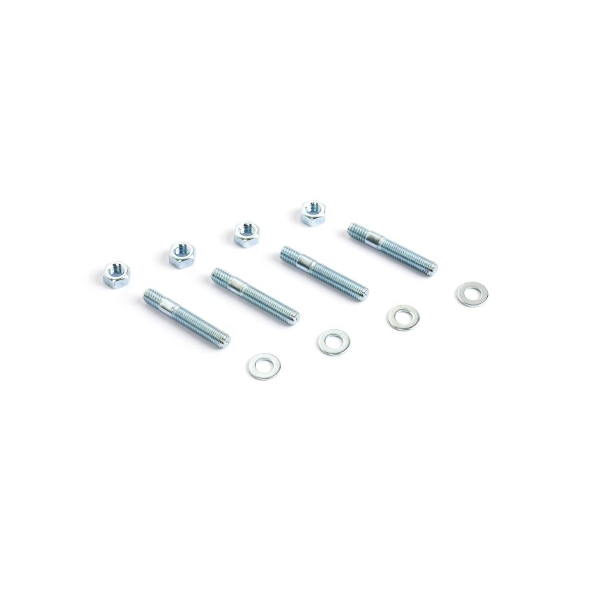 Cometic Gasket CF1001 Cometic Carburetor Studs 2in Zinc Plated - Set of 4 With Washers and Nuts