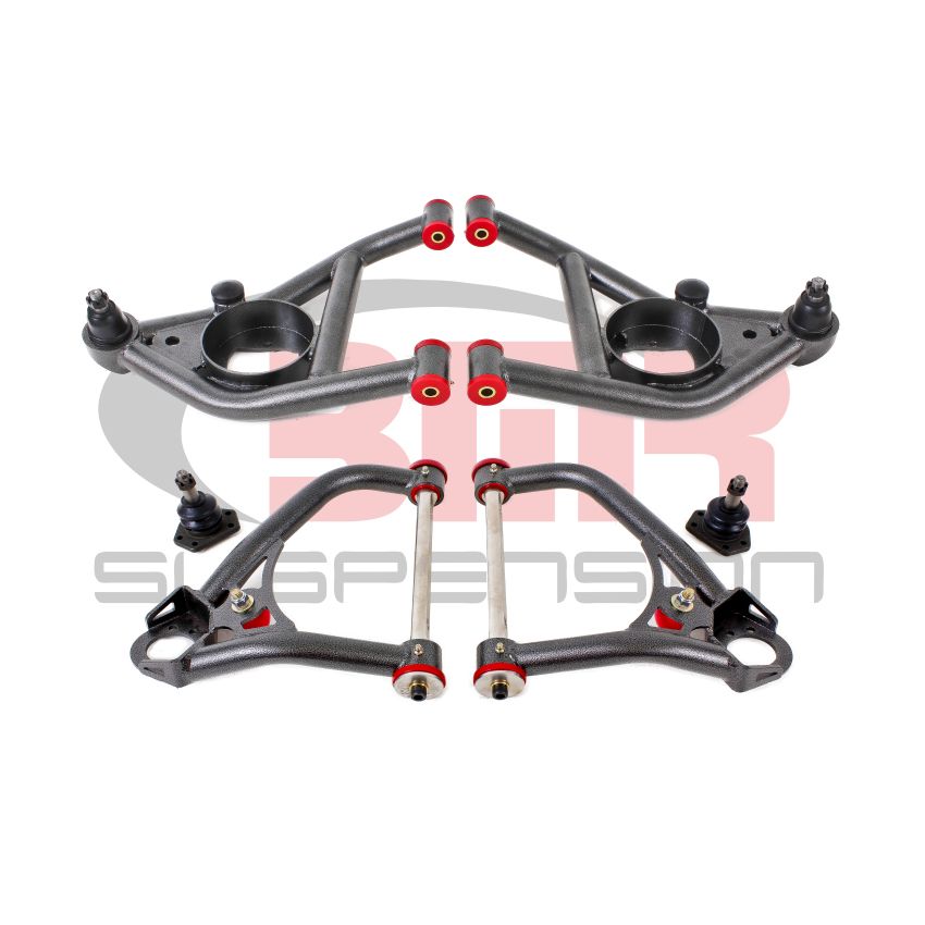 BMR Suspension AA029H BMR 67-69 1st Gen F-Body Upper And Lower A-Arm Kit - Black Hammertone