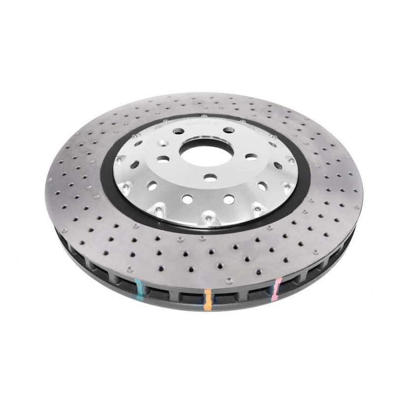 DBA 06-17 Audi RS3 8V Sedan 5000 Fully Assembled 2-Pc Clear Anodized Hat T3 Drilled/Dimpled Rotor