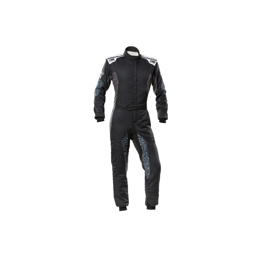 OMP RACING, INC. OMPIA0-1864-A01-171-56 TECNICA HYBRID OVERALL F IA 8856-2018 BLACK / SIL