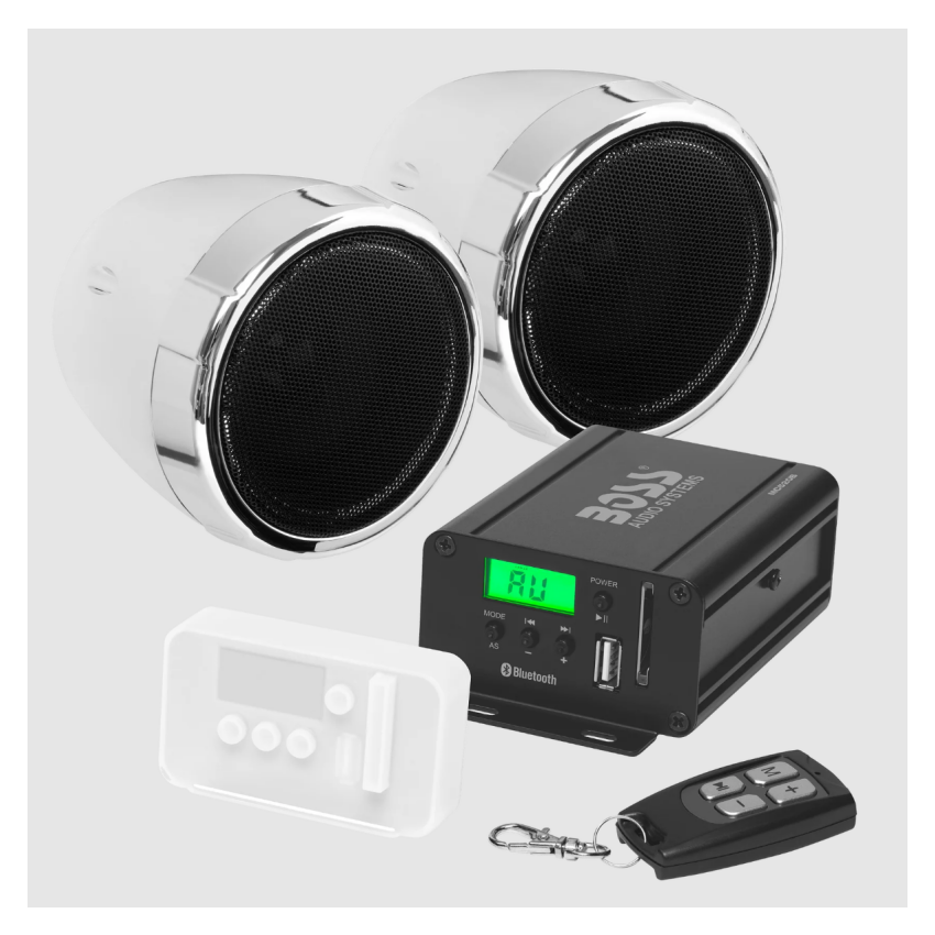 Boss Audio MC520B Systems MCBK520B Motorcycle Speaker Amplifier / Bluetooth / 3in Speakers
