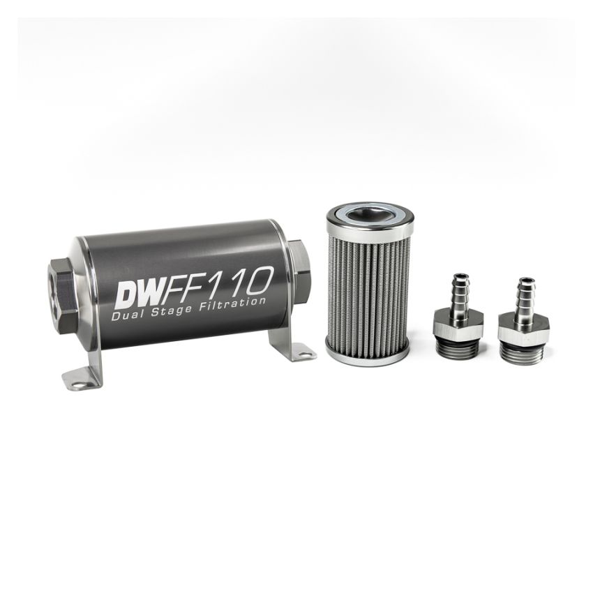 In-line Fuel Filter Kit 5/16 Hose Barb 100-Micro