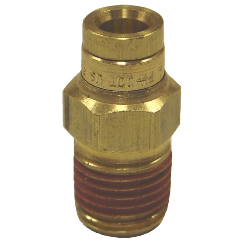 Firestone 3046 Male Connector 1/4in. NPT To 1/4in. PTC Straight Brass Air Fitting - 25 Pack (WR17603046)