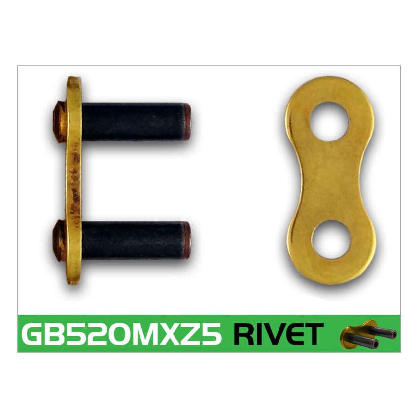 RK Chain GB520MXZ5-RL GB520MXZ5-RIVET - Gold