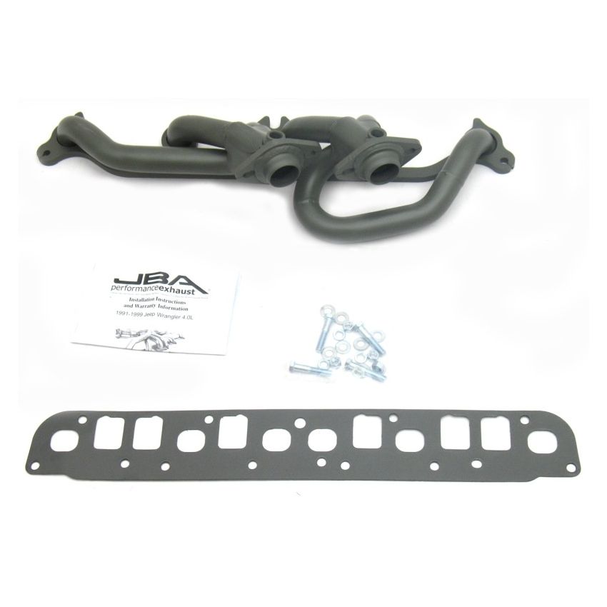 JBA 00-06 Jeep Wrangler 4.0L 1-1/2in Primary Ti Ctd Cat4Ward Header