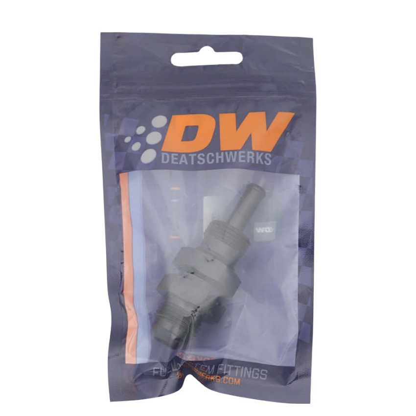 DeatschWerks 8AN Male Flare to Straight 5/16in Single Hose Barb - Anodized Matte Black