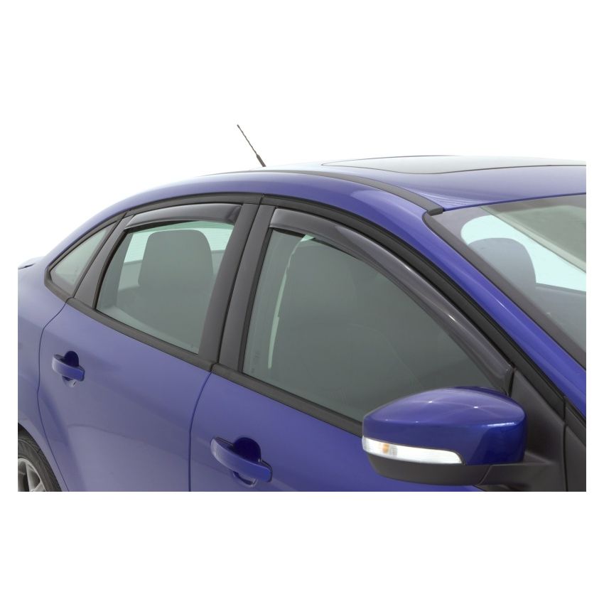 AVS 12-18 Ford Focus Ventvisor In-Channel Front & Rear Window Deflectors 4pc - Smoke