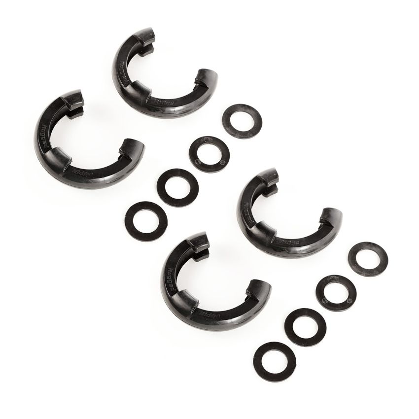 Rugged Ridge 3/4in Black D-Ring Isolator Kit