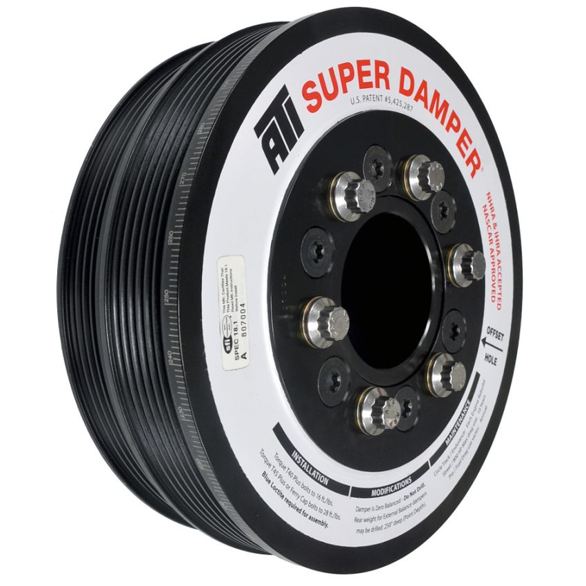 ATI ATI918853 Damper - 7.425in - Steel LW - 6/4 Grv - LS1/LS2 - F & V Body - 6 Bolt - 3 Ring