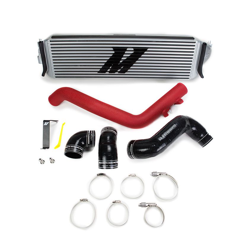 Mishimoto 2017+ Honda Civic Type R Intercooler Kit - Silver Intercooler Red Piping