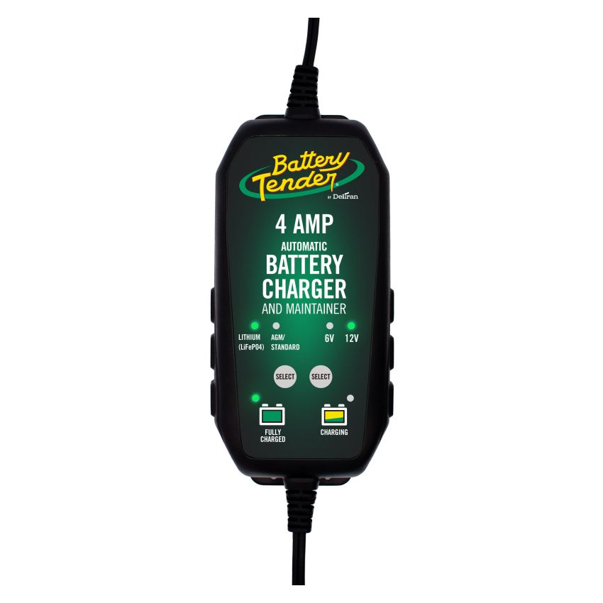 Battery Tender 022-0209-BT-WH 6V/12V 4A Lead Acid & Lithium Selectable Battery Charger