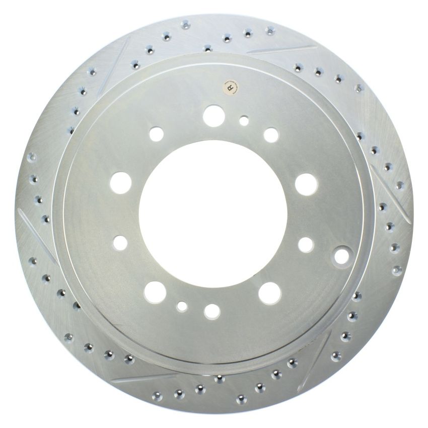 StopTech Select Sport 13-17 Toyota Land Cruiser Drilled / Slotted Rear Passenger-Side Brake Rotor