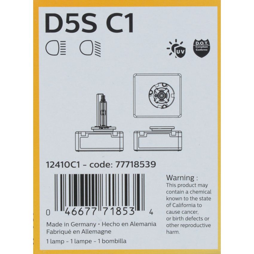Philips D5SC1 Philips Xenon HID lamp D5S