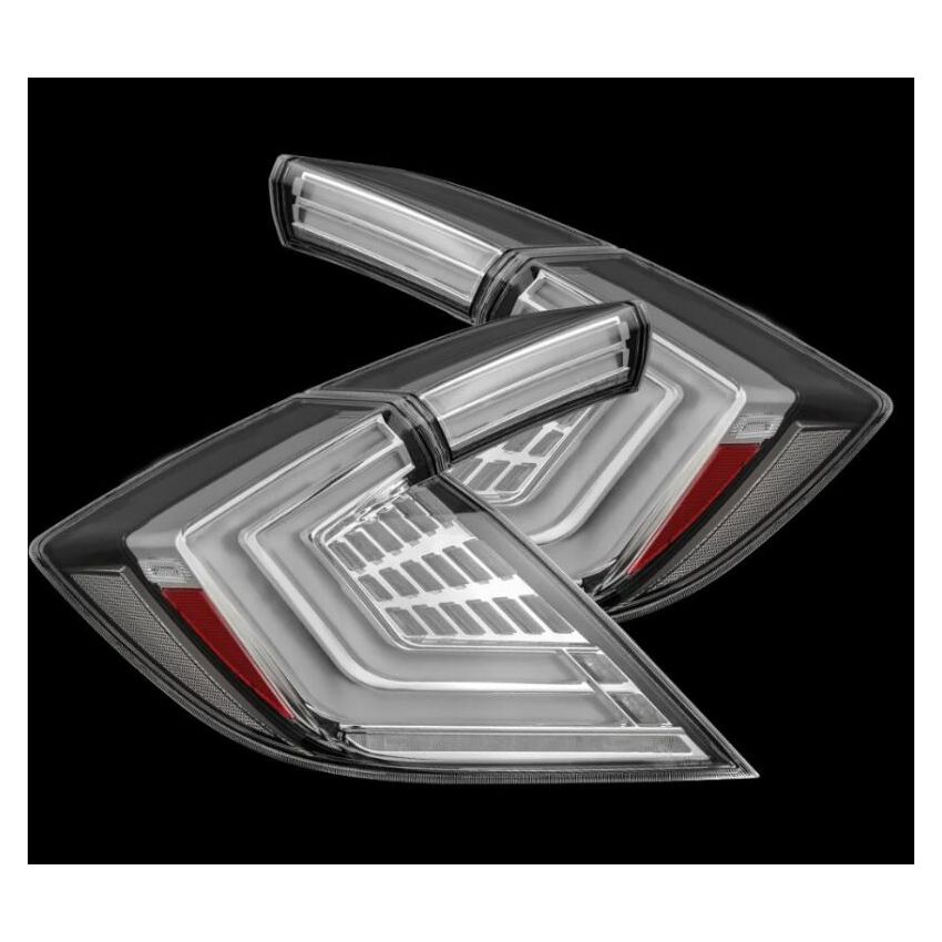 AlphaRex 676030 16-21 Honda Civic Hatchback / Type-R FK8 Nova-Series LED Tail Lights (Pair) - Clear