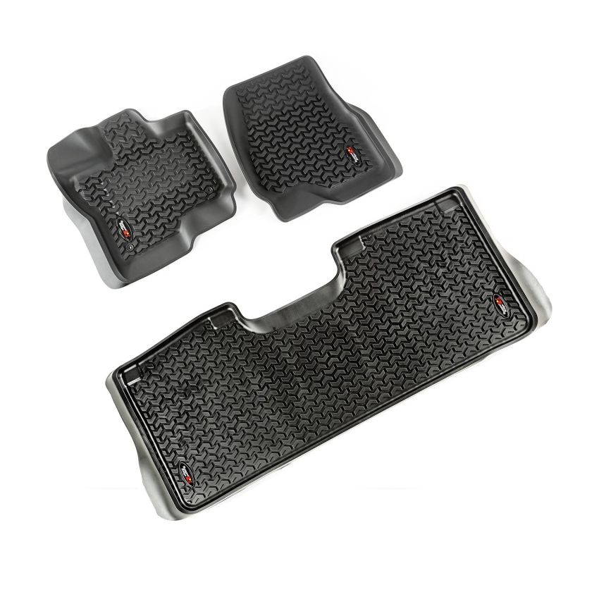 Rugged Ridge Floor Liner Front/Rear Black 2015-2017 Ford F-150 / Raptor