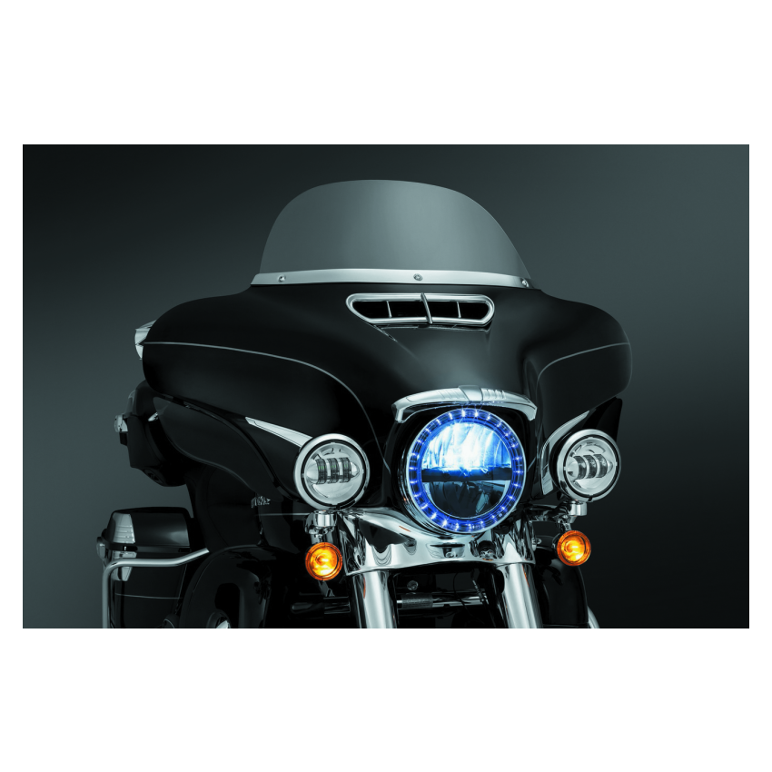 Kuryakyn 1387 Smooth Windshield Trim 14-Up Touring Chrome