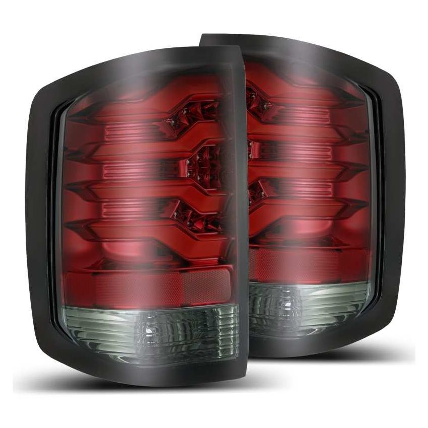 AlphaRex 14-18 Chevrolet Silverado 1500 PRO-Series LED Tail Lights Red Smoke