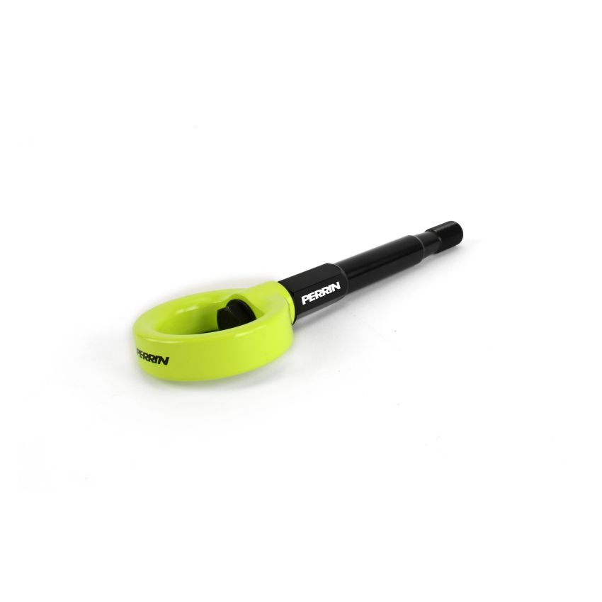 Perrin 18-19 Subaru Crosstrek Tow Hook Kit (Rear) - Neon Yellow