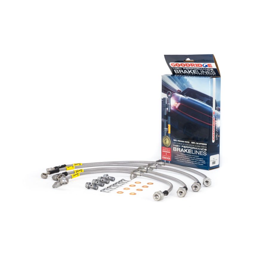 Goodridge 17-18 Honda Civic (Base/LX/EX) SS Brake Lines