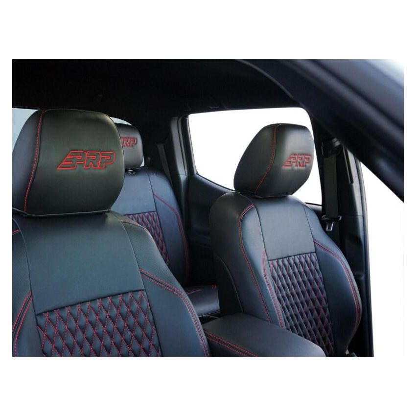 PRP Seats B053-04 PRP 16-23 Toyota Tacoma Front Seat Covers (Pair) - Black/Olive Green