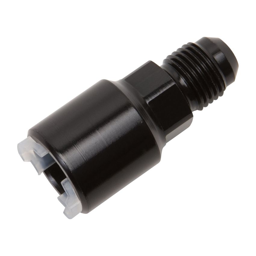 RUSSELL RUS640863 Push-On EFI Fitting #6 to 5/16in Hard Tube Blck