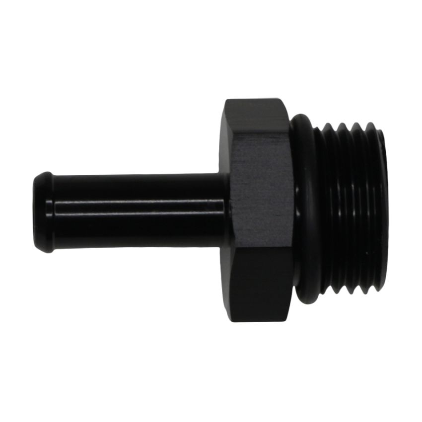 DeatschWerks 10AN ORB Male to 3/8in Male Barb Fitting - Anodized Matte Black