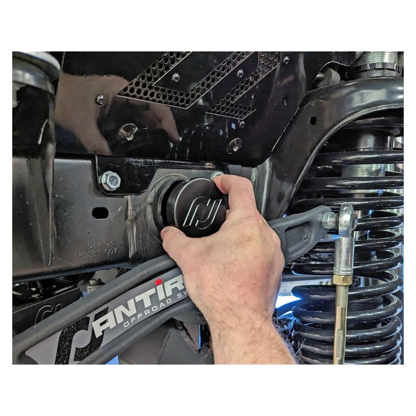 RockJock JL/JT Frame Tube Plugs Frame Front CNC Machined Black Delrin