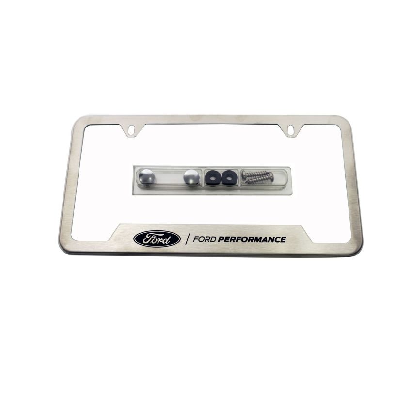 Ford Racing M-1828-SS304C Ford Performance License Plate Frame-Brushed Stainless Steel