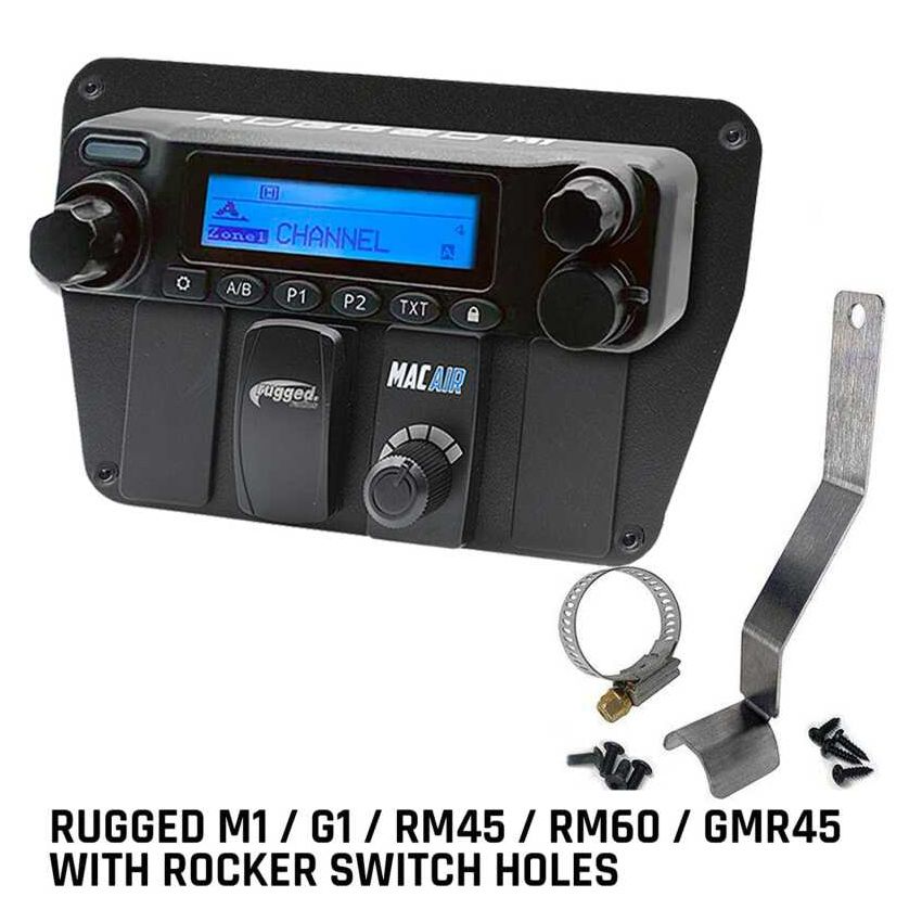 Rugged Radios MT-CANAM-RS Can-Am Commander Intercom/Radio Mount M1/G1/RM45/RM60/GMR45 w/Switch Holes