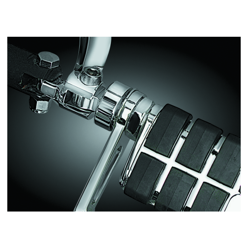 Kuryakyn 8043 1-1/4in Stirrup Heel Rest Extenders Chrome