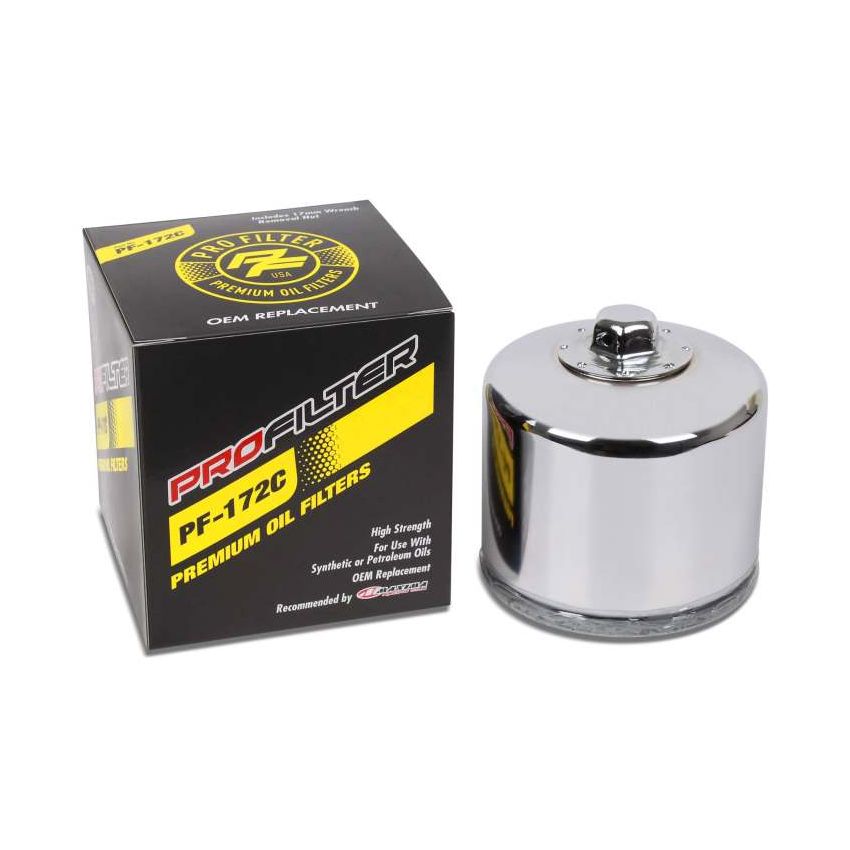 ProFilter PF-172C Harley Spin-On Chrome Various Performance Oil Filter